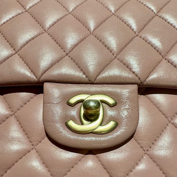 Chanel Lambskin Quilted Medium Double Flap Sakura Pink - Picture 6 of 14